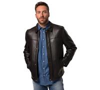JP 1880 Menswear Big & Tall Plus Size Leather Jacket, Leather, Soft Lamb Nappa, Teddy Lining, up to 7 XL Hazelnut XXXX-Large 830854110-4XL
