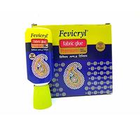 JP Arts & Crafts Fevicryl Fabric Glue for Gems Acrylic Rhinestones Clothes Shoes Adhesive Bonds Machine Washable, 30ml No Stitch 30ML For Lace Ribbon Applique UK- White