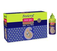 JP Arts & Crafts Fevicryl Fabric Glue for Gems Acrylic Rhinestones Clothes Shoes Adhesive Bonds Machine Washable, 80ml No Stitch 80ML for Lace Ribbon Applique UK