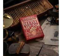 JP GAMES LTD Beetle Back Playing Cards (RED) by The Gentleman Wake, designed by Widakk Design, Collectible Poker Size Luxury Deck, Adult 14+