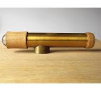 JP GAMES LTD Brass & Oak Wood Teleidoscope by Armando Perri - Premium Unique Handmade Scope, Handmade in Switzerland, Small 9.5cm, Adults 14+