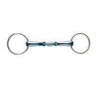 JP Korsteel Blue Steel Oval Link Loose Ring Snaffle Bit, 5"