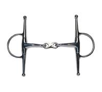 JP Korsteel Stainless Steel French Link Full Cheek Snaffle Bit, 6"