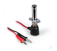 JP Lock On Glow Plug Start Igniter Clip Short w/Banana Plugs for RC Nitro Engine