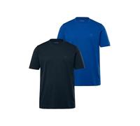 JP1880 Men's Large Sizes Plus Sizes Menswear L-8XL JP 1880 T-Shirts, Basic, Pack of 2, Round Neck, up to 8XL Cobalt Blue
