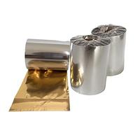 JPB Thermal Transfer Ribbon Gold/Silver Metallic Foil for Satin Ribbon Print Printer Machine Compatible for Zebra Datamax Sato TT Premium Wax Resin Enhanced Wax - 3.14" x 118" (80mmx300m)