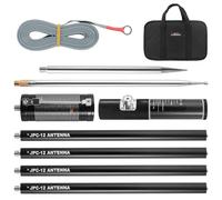 JPC-12 Portable HF Antenna for Ham Radio,7MHz-50MHz All Band HF Vertical Antenna,40m-6m 8Bands with Slide Regulator