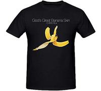 JPCJSL Chris Rea Gods Great Banana Skin Graphic T Shirts for Men Crew Neck Black