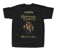 JPCJSL Men's Baldur's Gate II Shadows of Amn Computer Game T-Shirt Black