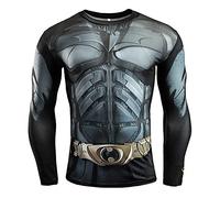JPDD Men Fitness Workout Sport Gym Long Sleeve Tight Compression Men Shirt Raglan Sleeve 3D Printed Role-Playing Costumes Superhero 3D Long Sleeve Sports Anti-Sweat Breathable T-Shirt