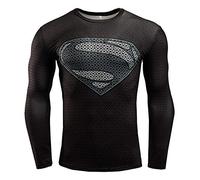 JPDD Men Fitness Workout Sport Gym Long Sleeve Tight Compression Men Shirt Raglan Sleeve 3D Printed Role-Playing Costumes Superhero 3D Long Sleeve Sports Anti-Sweat Breathable T-Shirt