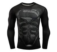 JPDD Men Fitness Workout Sport Gym Long Sleeve Tight Compression Men Shirt Raglan Sleeve 3D Printed Role-Playing Costumes Superhero 3D Long Sleeve Sports Anti-Sweat Breathable T-Shirt