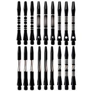 JpGdn 18/Pack Darts Shafts(Stems) in Black Metal Accessories Harrow Stems Aluminum Dart Pole Rod in Aluminum with Standard 2BA Thread (Black)