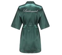 JPHCHSC bride Bride Robe Satin Silk Satin Maid of Honor Dressing Gown for Women Bridesmaid Mother Sister of the Groom Bridal Morning V-Neck Robes