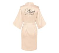 JPHCHSC Bride Robe Satin Kimono Robe Silk Satin Dressing Gown for Women Bridesmaid Robes Short Bridal Morning Robes,Bridesmaids Robes for Wedding Bridal Robes,Maid of Honor Robe, Bridal Party Gift