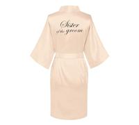 JPHCHSC Bride Robe Satin Kimono Robe Silk Satin Dressing Gown for Women Bridesmaid Robes Short Bridal Morning Robes,Bridesmaids Robes for Wedding Bridal Robes,Maid of Honor Robe, Bridal Party Gift