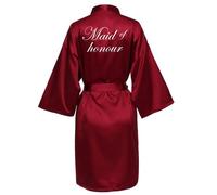 JPHCHSC Bride Robe Satin Kimono Robe Silk Satin Maid of honor Dressing Gown for Women Bridesmaid Robes Mother Sister of the Groom Robes Bridal Morning Robes with Oblique V-Neck