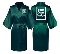 JPHCHSC Custom Bridesmaid Bathrobe, Personalised Women Bride Robe with Photo and Text, Customised Gift Bridal Party Kimono NT02C