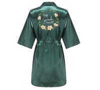 JPHCHSC Customized Bridesmaid Bride Team Bride Robe Dressing Gown for Women Robes Short Bridal Morning Robes