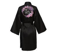 JPHCHSC Customized Bridesmaid Bride Team Bride Robe Dressing Gown for Women Robes Short Bridal Morning Robes