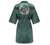 JPHCHSC Customized Bridesmaid Bride Team Bride Robe Dressing Gown for Women Robes Short Bridal Morning Robes