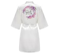 JPHCHSC Customized Bridesmaid Bride Team Bride Robe Dressing Gown for Women Robes Short Bridal Morning Robes