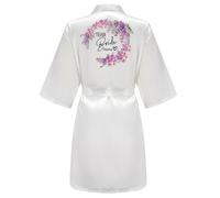 JPHCHSC Customized Bridesmaid Bride Team Bride Robe Dressing Gown for Women Robes Short Bridal Morning Robes