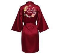 JPHCHSC Customized Bridesmaid Bride Team Bride Robe Dressing Gown for Women Robes Short Bridal Morning Robes