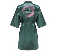 JPHCHSC Customized Bridesmaid Bride Team Bride Robe Dressing Gown for Women Robes Short Bridal Morning Robes