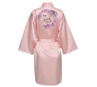 JPHCHSC Customized Bridesmaid Bride Team Bride Robe Dressing Gown for Women Robes Short Bridal Morning Robes