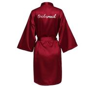 JPHCHSC Maid of honor Bride Robe Mother of bride Robe Dressing Gown for Women Bridesmaid Robes Short Bridal Morning Robes