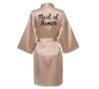 JPHCHSC Maid of honor Bride Robe Mother of bride Robe Dressing Gown for Women Bridesmaid Robes Short Bridal Morning Robes