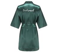JPHCHSC Maid of honor Bride Robe Mother of bride Robe Dressing Gown for Women Bridesmaid Robes Short Bridal Morning Robes