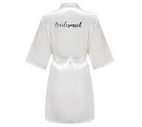 JPHCHSC Maid of honor Bride Robe Mother of bride Robe Dressing Gown for Women Bridesmaid Robes Short Bridal Morning Robes
