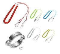 JPHCHSC Personalised Bird Leash with Name, Prevent loss,Retractable Elastic Flying Rope, 800cm, Anti-Bite Harness with 3 Foot Rings for Parrots (5 color to choose, S(5 meters long))