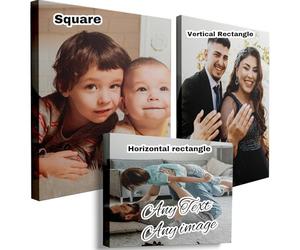 Jphchsc Personalised Canvas Pictures For Wall,Custom A0/A1/A2/A3/A4/A5/A6 Photo Wall Art,Custom Canvas Prints With Your Photos,Names, Dates,For Living Room,Bedroom,Kitchen,Bathroom,Family,Personal,Pet