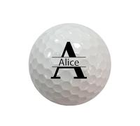 JPHCHSC Personalised Golf Balls, Dual-Layer Construction, Custom Unique Gift for Men, Photo Icon Text Customisation, Birthday Father's Day Golf Gifts (Initial and Name, 3)