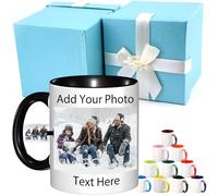 JPHCHSC Personalised Mug with Text Photo Printed Collage Design Logo Personalised Gifts Mugs 11oz Coffee Cup Mothers Fathers Day Coffee Cup Kitchenware Custom Company Logo Business