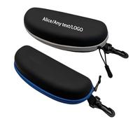 JPHCHSC Personalised Sunglasses Case Hard Protective Eyewear Eyeglasses Glasses Box with Zip Hook,Arena Case for Swimming Goggles (Style A)