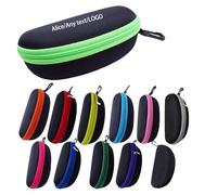 JPHCHSC Personalised Sunglasses Case Hard Protective Eyewear Eyeglasses Glasses Box with Zip Hook,Arena Case for Swimming Goggles (Style D)