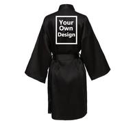 JPHCHSC Personalised Text and Image Robes Women Design Your own Wedding Bathrobe Custom Photo/Logo/Text On Your Bride Bridesmaid Kimono NT02B