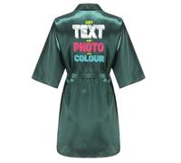 JPHCHSC Personalised Women Bride Bridesmaid Bathrobe Custom Robe add Your Name/Photo/Logo/Text to Design Your own Satin Kimono NT02A