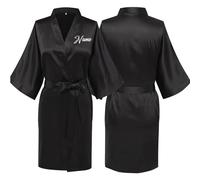 JPHCHSC Personalised Women's Wedding Robe - Black, S - UK31X01