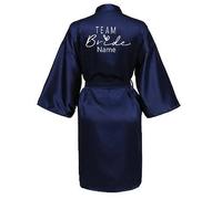 JPHCHSC Personalized Women's Satin Short Robe Bride Bridesmaids Kimono Weddng Day Robes Getting Ready Bridal Bathrobe Nightgown 71