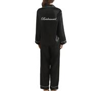 JPHCHSC Women Bride Pj Set Bachelorette Party Pyjama Hen Party Bridesmaid Pj Set Sleepwear Button-down Nightwear Mother Sister of the Bride Loungewear