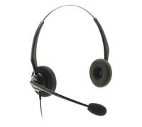 JPL JACPLUS Binaural Adjustable Headband RJ11 Connector Clothing Clip Black JAC-PLUS-RJ11-B