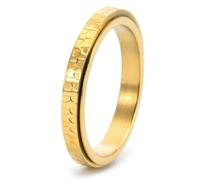 Jpltlvy 3 MM Thin Hammered Stainless Steel Ring Delicate Spinner Jewelry for Women Rotating Textured Band Pinky Ring Gift