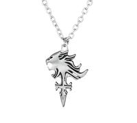 Jpltlvy Fantasy Wolf Necklace Anime Keychain Cross Symbol Pendant Dual Use Gift for Gamers