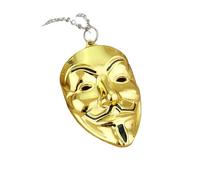 Jpltlvy Gothic Mask Pendant Keychain Necklace Dual-Use Accessory Vintage Film Inspired Gift for Collectors