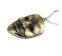 Jpltlvy Gothic Mask Pendant Keychain Necklace Dual-Use Accessory Vintage Film Inspired Gift for Collectors